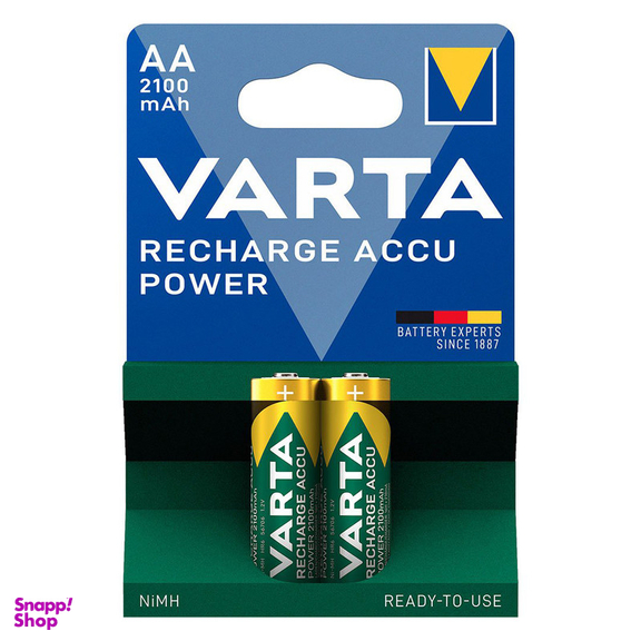 باتری قلمی قابل شارژ وارتا مدل accus 2100 بسته 2 عددی