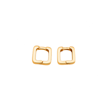 گوشواره کلیپسی طلا 18 عیار زنانه زرلاین مدل مربعی کد E-500053