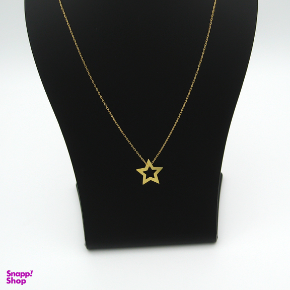 گردنبند طلا 18 عیار زنانه کاپانی طرح ستاره کد KN042