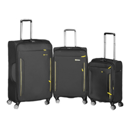 ست چمدان طرح کاترپیلار مدل CATB203B TRAVEL SENTRY SERIES مجموعه سه عددی به همراه کیف آرایشی و جا کفشی