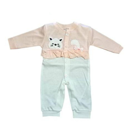 ست سرهمی و کلاه نوزادی مدل گربه خندون کد 3573