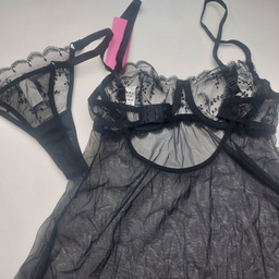 لباس خواب زنانه برتا مدل توری فنردار کد 2200B