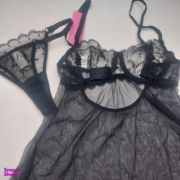 لباس خواب زنانه برتا مدل توری فنردار کد 2200B