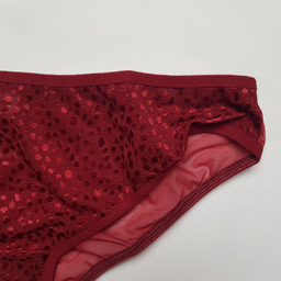 ست شورت و سوتین زنانه برتا مدل اسفنجی کد 6020KC رنگ زرشکی