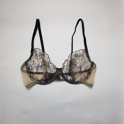 ست سوتین و شورت زنانه برتا مدل توری کد 2020OZB رنگ نسکافه ای