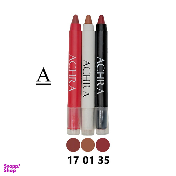 رژ لب جامد جامد مخملی آچرا مدل A مجموعه 3 عددی