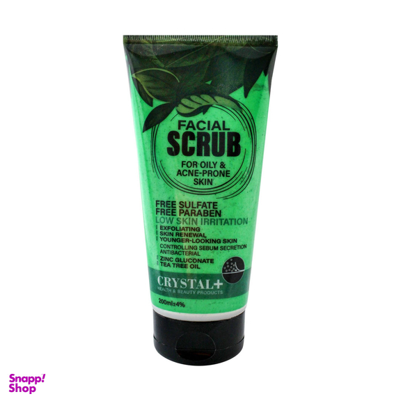 اسکراب صورت کریستال پلاس مدل Oily and Acne-Prone Skin حجم 200 میلی لیتر