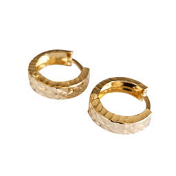 گوشواره طلا 18 عیار زنانه پاریس گلد طرح حلقه ای امگا کد 2545