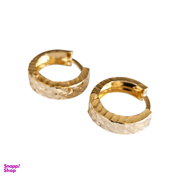 گوشواره طلا 18 عیار زنانه پاریس گلد طرح حلقه ای امگا کد 2545