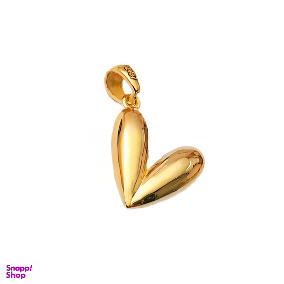 پلاک گردنبند طلا 18 عیار زنانه طرح قلب هلیومی