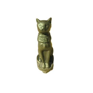 مجسمه گربه مصری کد Cat1 رنگ سبز زیتونی