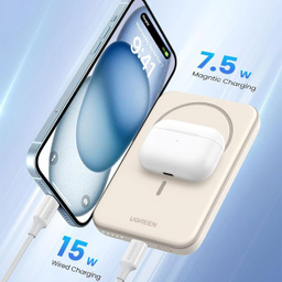 پاوربانک مغناطیسی مینی 15 وات یوگرین مدل PB560کد 25207 ظرفیت 5000 میلی‌ آمپر ساعت