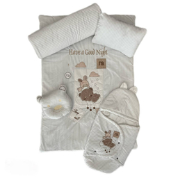 سرویس خواب کودک 5 تکه مادرکر مدل خرس و خرگوش کد 125