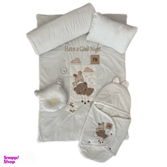 سرویس خواب کودک 5 تکه مادرکر مدل خرس و خرگوش کد 125