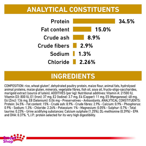 غذای خشک گربه رویال کنین مدل urinary s/o وزن 3.5 کیلوگرم
