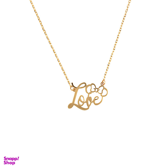 گردنبند طلا 18 عیار زنانه با طرح مینیمال طلاجات مدل لیزری لاو کد 1026