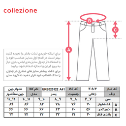 شلوار جین پسرانه کولزیون مدل ساده کد 305.2