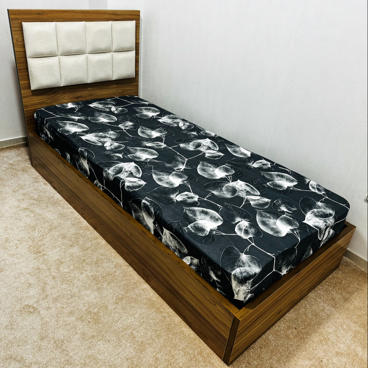 ملحفه ناتوسا مدل کشدار برکه یک نفره سایز 90×200 سانتی متر