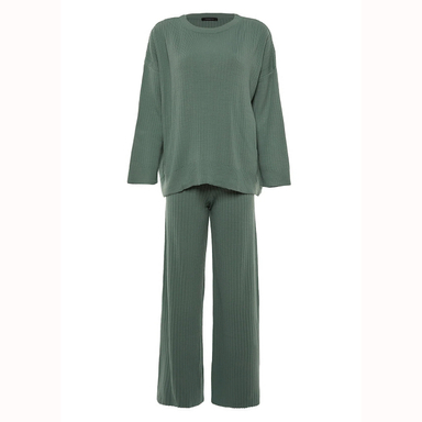 ست بافت زنانه ترندیول مدل 698 رنگ سبز