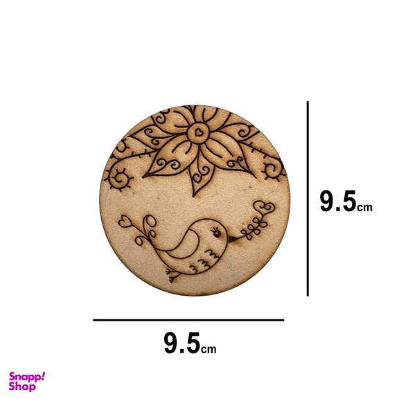 اسلایس چوبی خام مدل پرنده خوشبختی کد 03 مجموعه 3 عددی