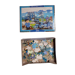 پازل 100 قطعه فنسی طرح شهر پلیس ها