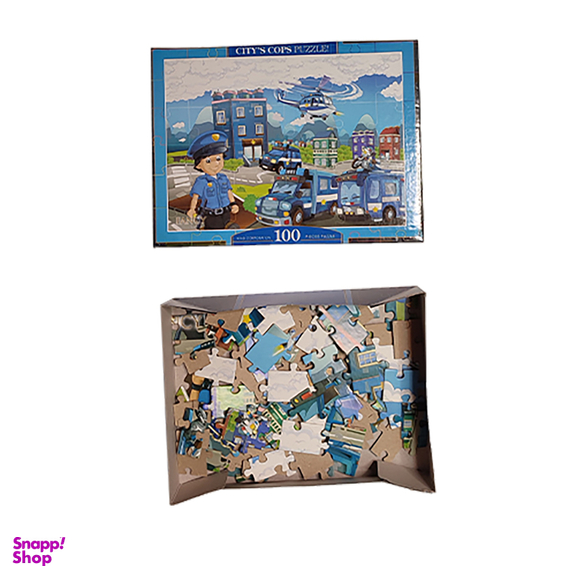 پازل 100 قطعه فنسی طرح شهر پلیس ها