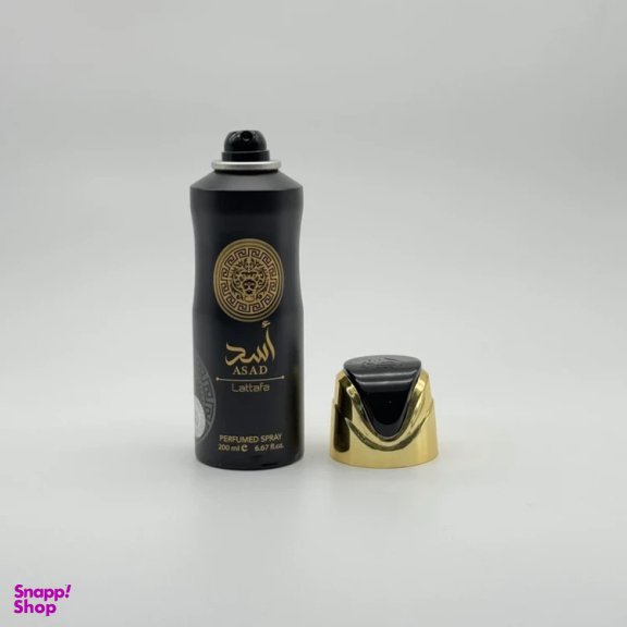 اسپری خوشبو کننده بدن مردانه لطافه مدل اسد حجم 200 میلی لیتر