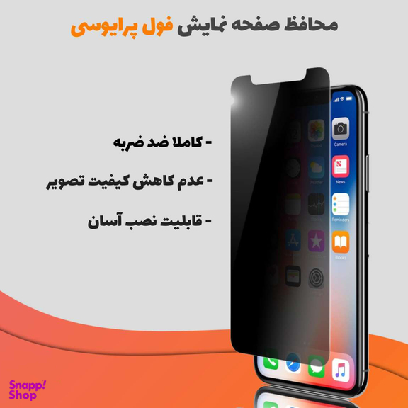 محافظ صفحه نمایش حریم شخصی گوشی موبایل شهر گلس مدل FSLPRVCSHN مناسب برای اپل iPhone 13 Pro Max / iPhone 14 Plus