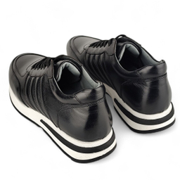 کفش کتانی زنانه چرم کاکتوس مدل WS۱۰۵۷ رنگ مشکی