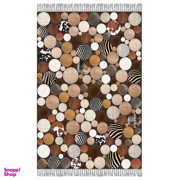 فرش ماشینی چاپی بدون تار و پور هانوکس مدل سنگ فرش کد AHC-895-1