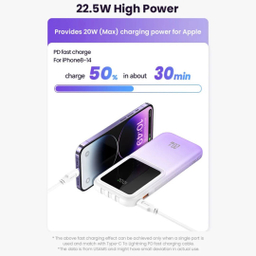 پاوربانک 22.5 وات یوسمز مدل CD193 Dual-port ظرفیت 10000 میلی آمپر ساعت