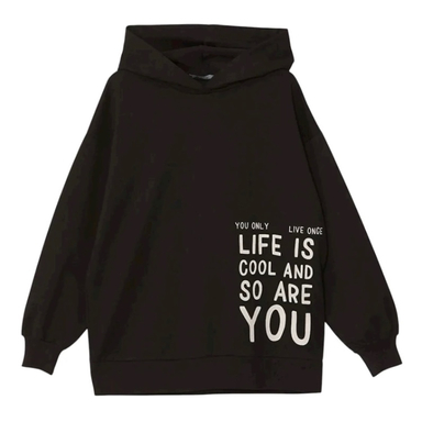 هودی مردانه ال سی وایکیکی مدل TRK47 رنگ مشکی