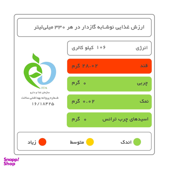 نوشابه گازدار پپسی با طعم کولا حجم 300 میلی لیتر بسته 24 عددی