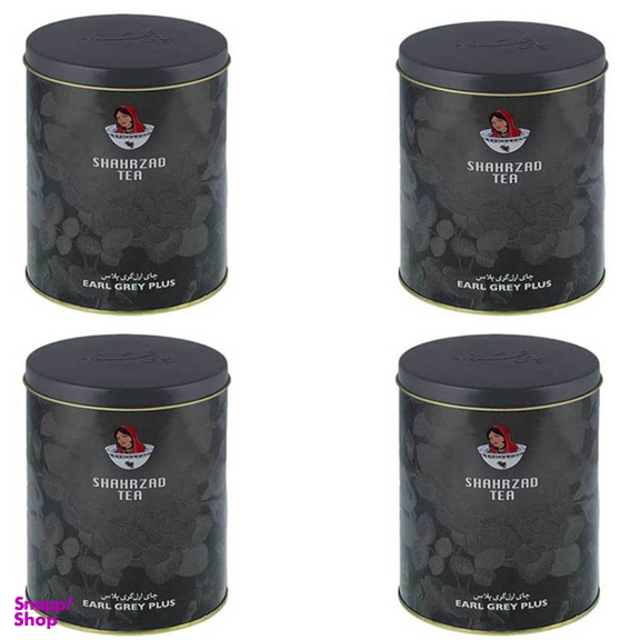 چای سیاه ارل گری پلاس شهرزاد وزن 325 گرم بسته 4 عددی