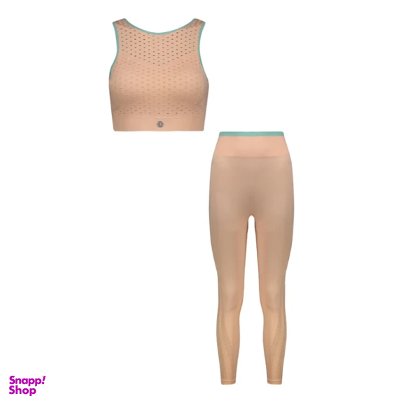 ست نیم تنه کراپ و لگینگ ورزشی زنانه دریم اسلیم کد T795796 رنگ گلبهی