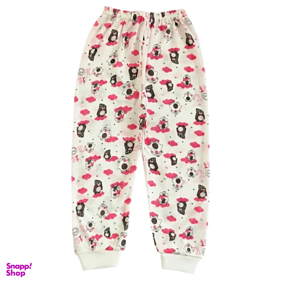 ست تیشرت آستین بلند و شلوار نوزادی مدل پنگوئن کد 4146 رنگ سفید