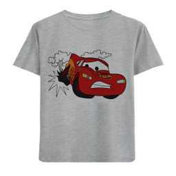 تیشرت آستین کوتاه بچگانه طرح ماشین قرمز مدل F823