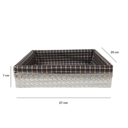 سبد نان و سبزی مدل چوب و چرم کد T1099T مجموعه 2 عددی