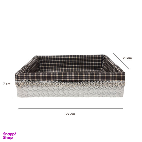 سبد نان و سبزی مدل چوب و چرم کد T1099T مجموعه 2 عددی