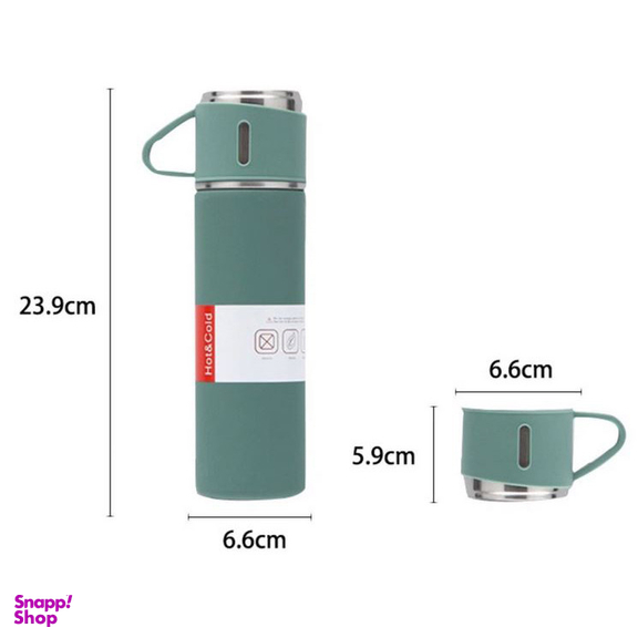 فلاسک مدل سه گنجایش 0.5 لیتر به همراه لیوان بسته 3 عددی