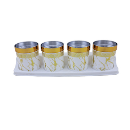 ست جای ادویه 5 پارچه رزمن مدل برکه طرح آرات