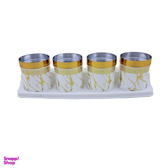 ست جای ادویه 5 پارچه رزمن مدل برکه طرح آرات