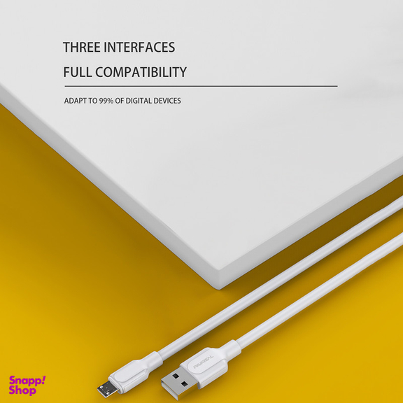 کابل تبدیل USB به MicroUSB پاواریال مدل DC-125 طول 1 متر
