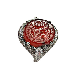 انگشتر زنانه نقره مدل عقیق سرخ