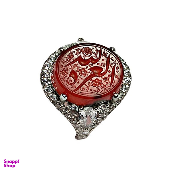 انگشتر زنانه نقره مدل عقیق سرخ