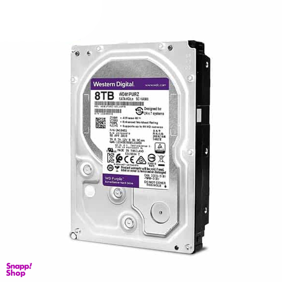 هارددیسک اینترنال وسترن دیجیتال مدل Purple WD80PURZ ظرفیت 8 ترابایت