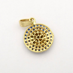 آویز گردنبند طلا 18 عیار زنانه کاپانی طرح چشم نظر کد KP017