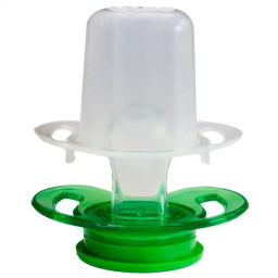 پستانک ارتودنسی وی کر مدل بادامی شفاف دسته دار Comfort کد P144 سایز 0 تا 3 ماه