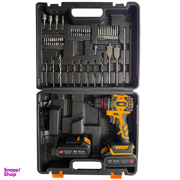 دریل پیچ گوشتی شارژی جاب مدل JB-68 MAX EDITION مجموعه 40 عددی