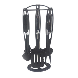 سرویس کفگیر و ملاقه 6 پارچه کد 00526 به همراه استند